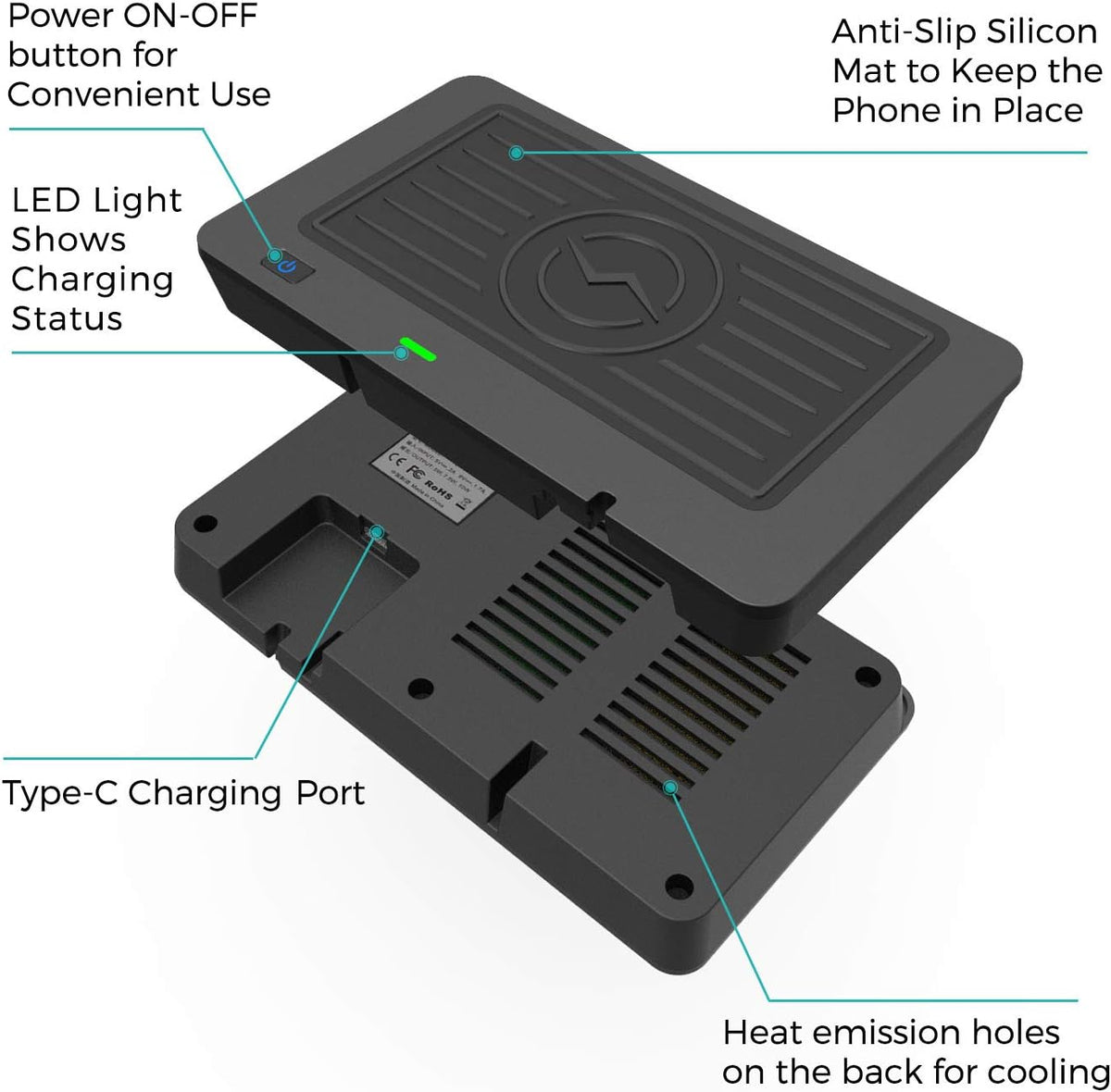 Wireless Charger Pad Mat Pack of 2 M5371