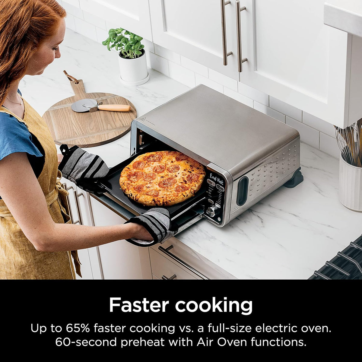 13-in-1 Air Fry Countertop Oven with Air Fry Basket, SearPlate, Wire Rack & Crumb Tray, Silver K28911