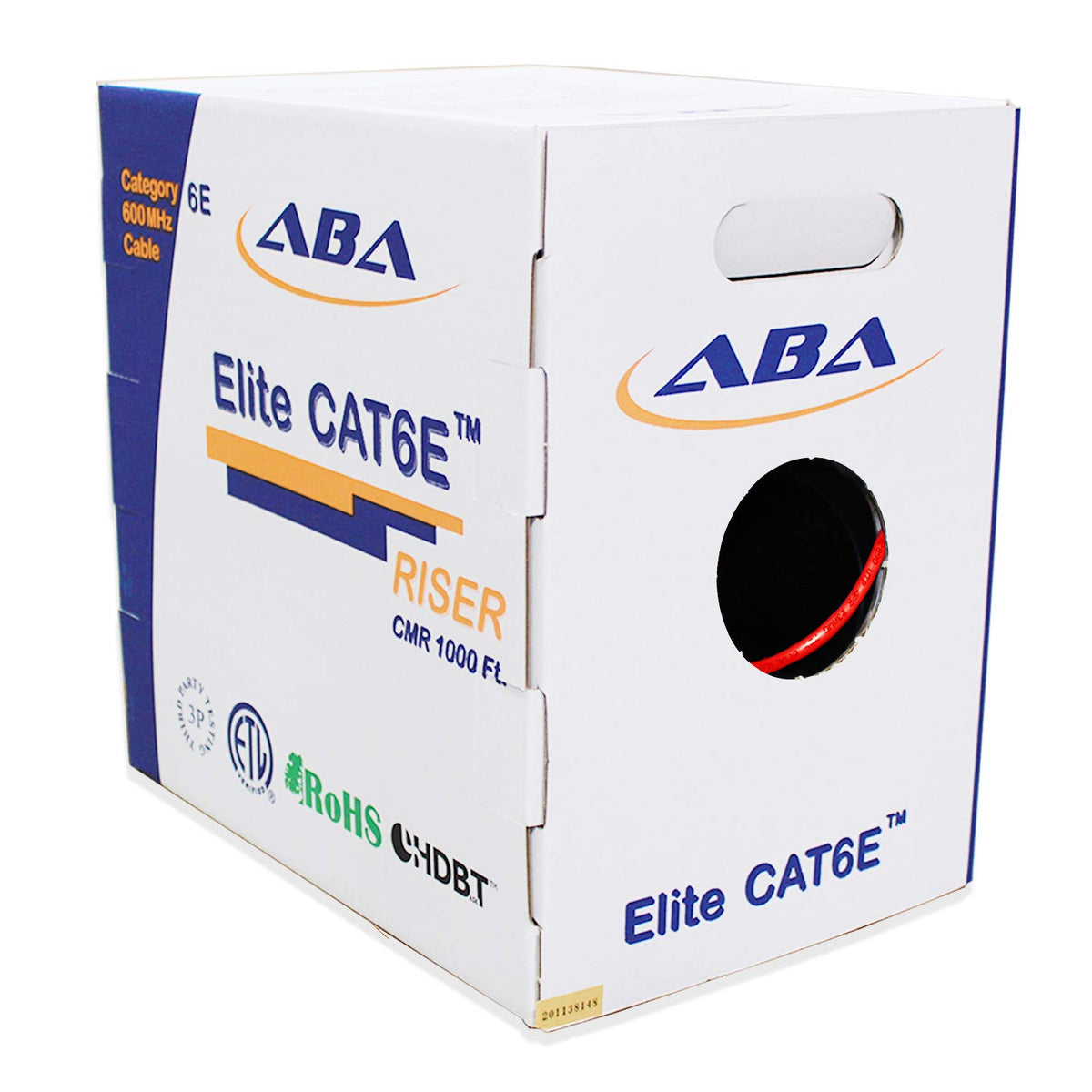 Blue 1000ft UTP 24AWG Solid Bare Copper CAT6E Riser Ethernet Cable U699