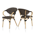 Natural Tone Patio Side Chairs Set of 2 N9950