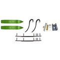 Green Snowmobile Skis with 8 inch Round Bars C7531