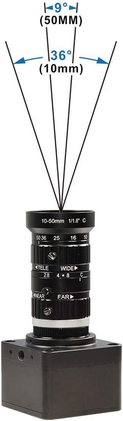 USB Webcam with 10-50mm Telephoto Zoom Manual Lens 4K@30fps UVC Camera B72295