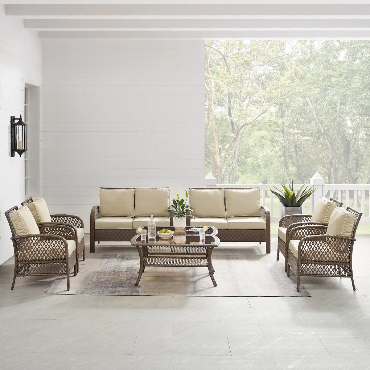 8 Piece Wicker Patio Sofa Set Q2624