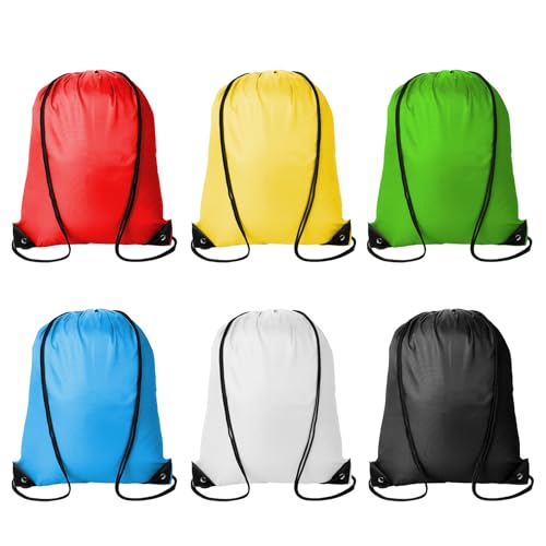 60Pcs Polyester Drawstring Backpacks O47072