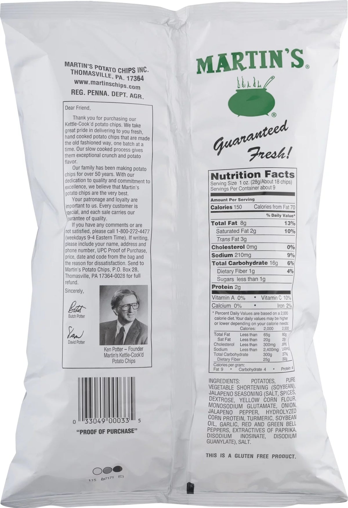 Jalapeno Potato Chips 8 Oz 4 Bags P31682