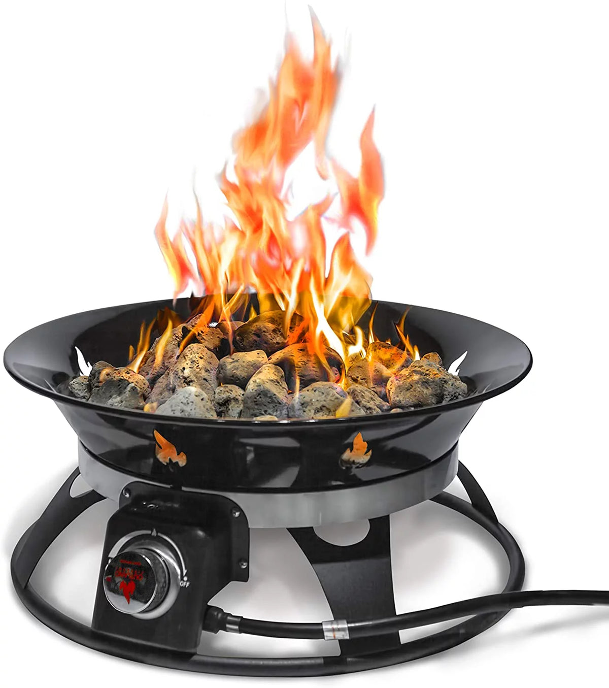 Portable Propane Fire Pit 21-inch 58,000 BTU with Cover & Carry Kit G399