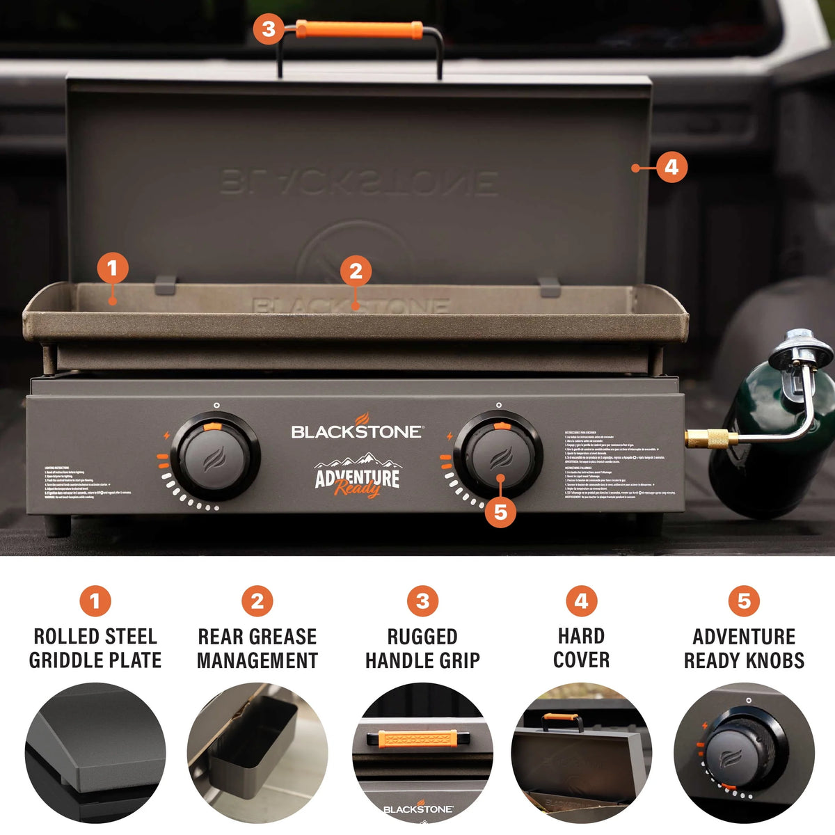 2-Burner Propane Griddle with Hard Cover Y915967
