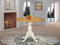 Round Dropleaf Pedestal Kitchen Table 42X42 Inch W6184