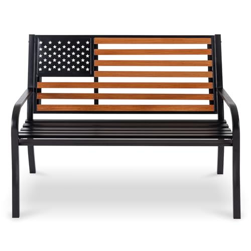 50" Cast Iron Metal Outdoor Bench D116