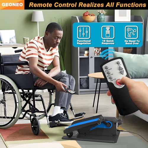 Under Desk Elliptical Machine, Quiet Compact Electric Seated Pedal Exerciser with Monitor, Remote Control and 12 Adjustable Speeds Y63456