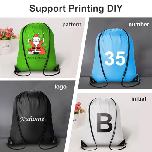 60Pcs Polyester Drawstring Backpacks O47072