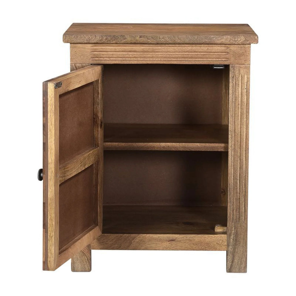 Brown Solid Wood Nightstand U23292