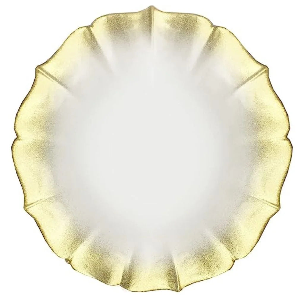 Round Glass Decorative Charger Plate M38639