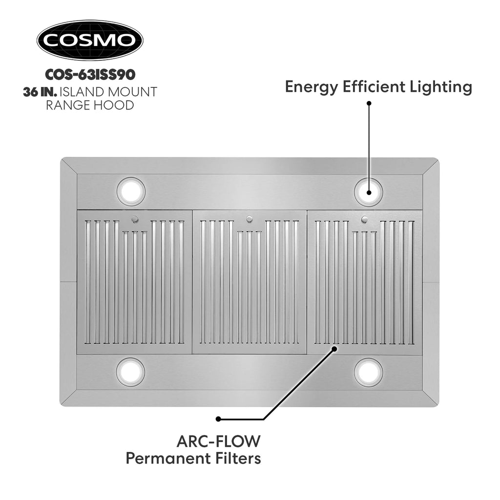 30 380 CFM Ducted Island Range Hood in Stainless Steel Z1403