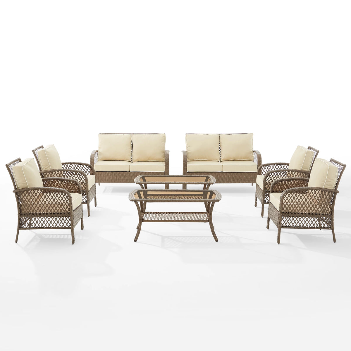 8 Piece Wicker Patio Sofa Set Q2624