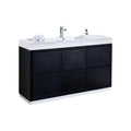 60 in. Single Sink Free Standing Black Bathroom Vanity N397