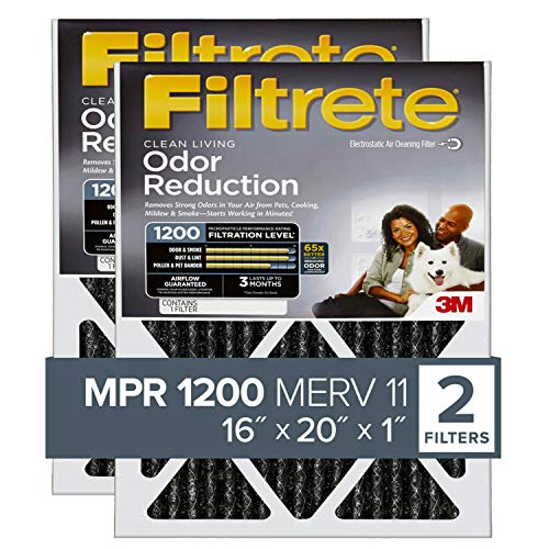 16x25x1 Pleated Air Filter, 2 Filters G914338