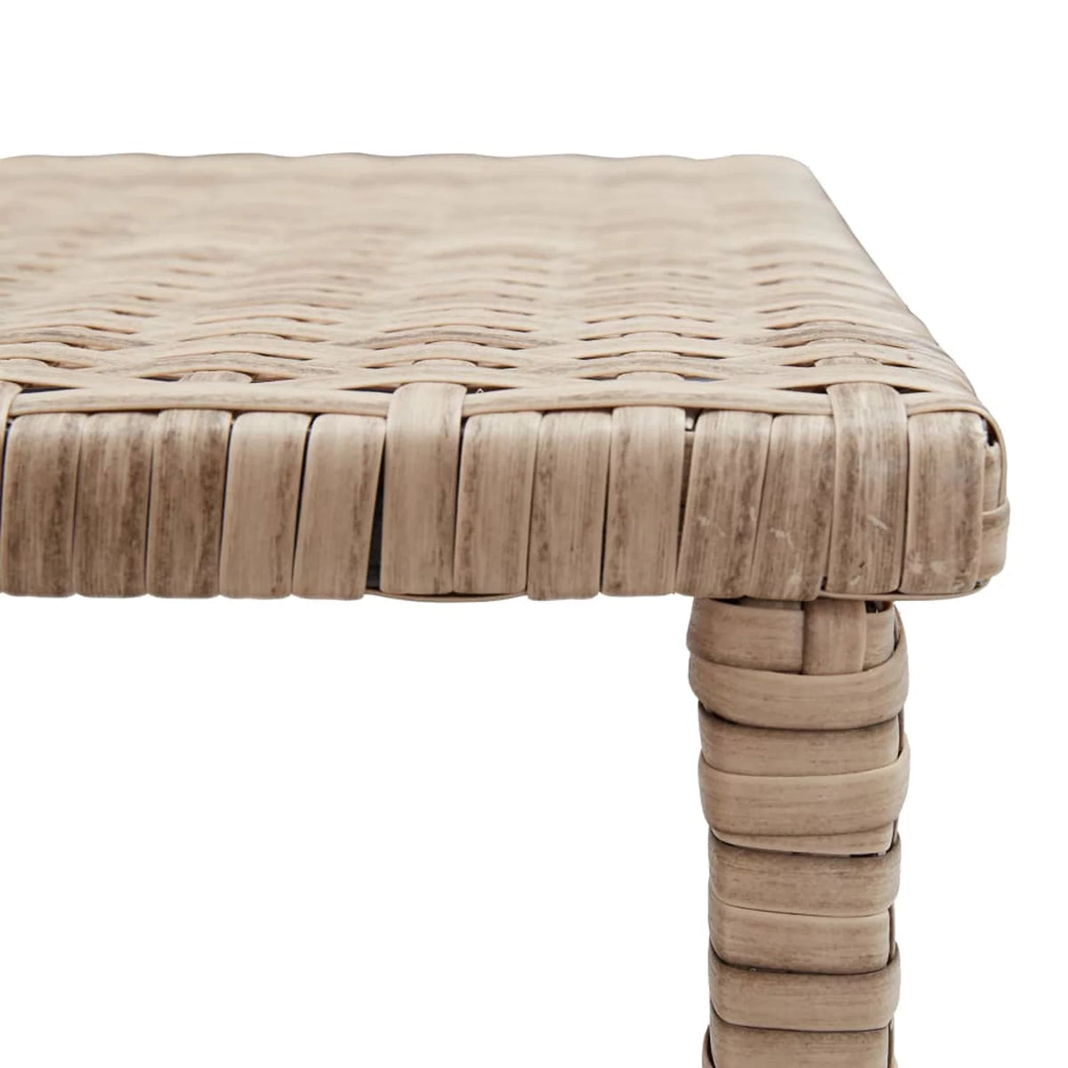 Beige Poly Rattan Coffee Table Q99508