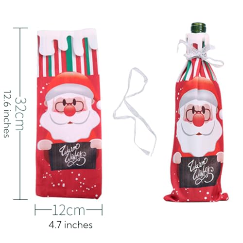 Christmas Wine Bottle Cover Set 2pcs L43125