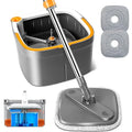 Spin Mop and Bucket Set with 2 Microfiber Mop Pads A8165