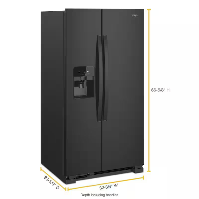 Black Side by Side Refrigerator C989