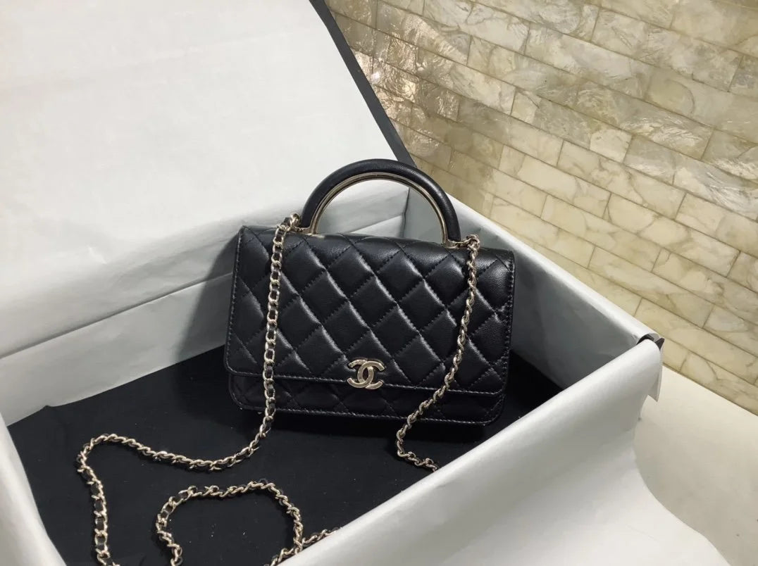 Black Hand-Held Cross Bag L2461