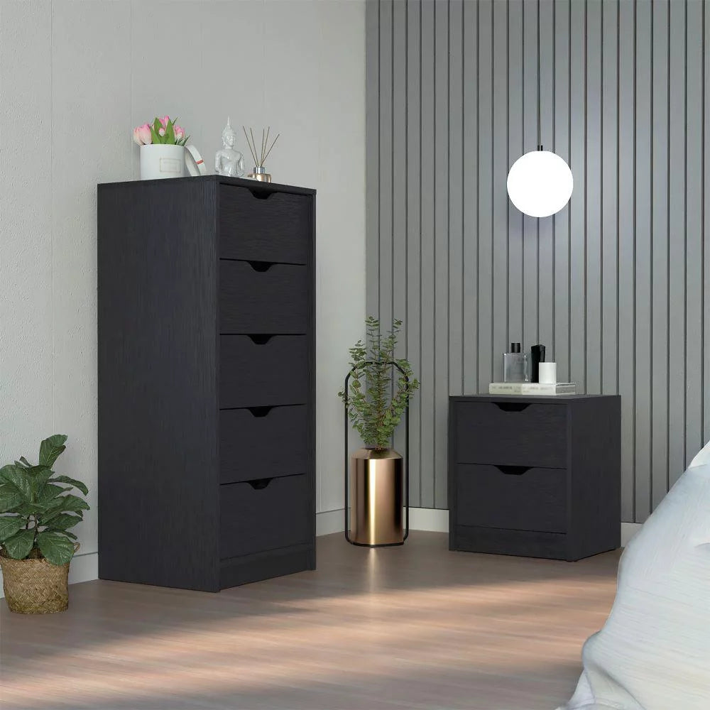 2 Piece Bedroom Set with Nightstand and Dresser X3851