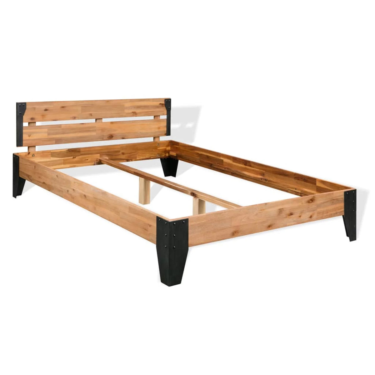Solid Acacia Wood Steel Bed Frame E98423