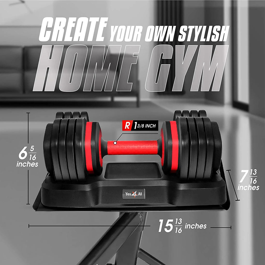 Adjustable Dumbbell 15-55 Black Single B631