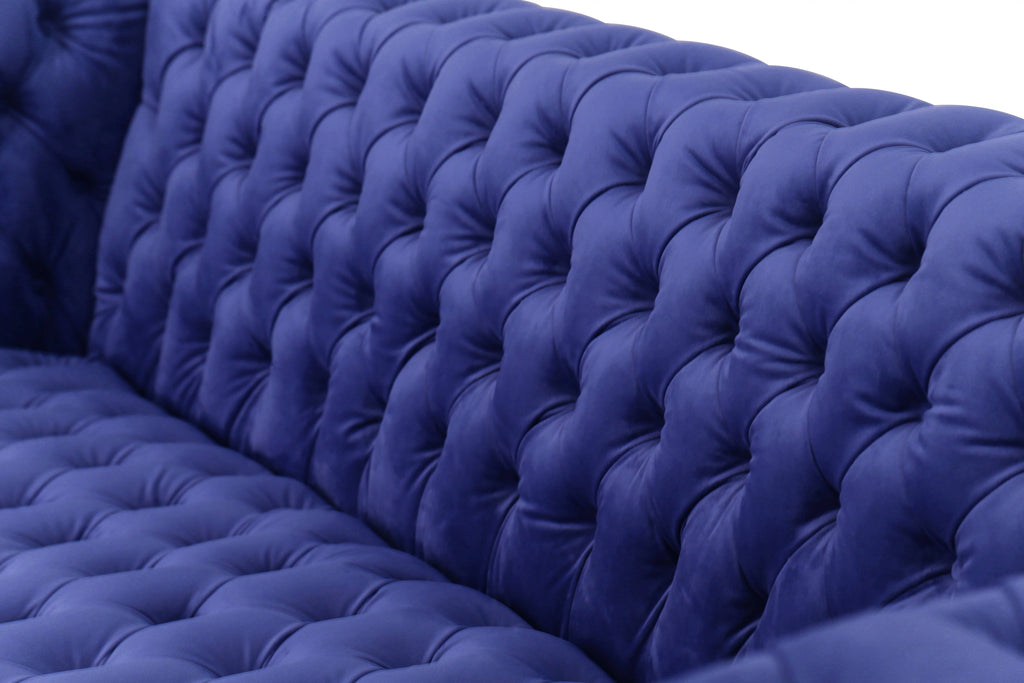 Blue Velvet Tufted Sofa K462254