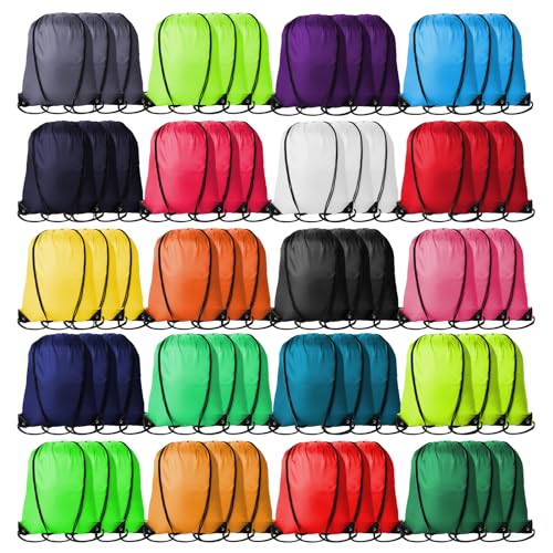 60Pcs Polyester Drawstring Backpacks O47072