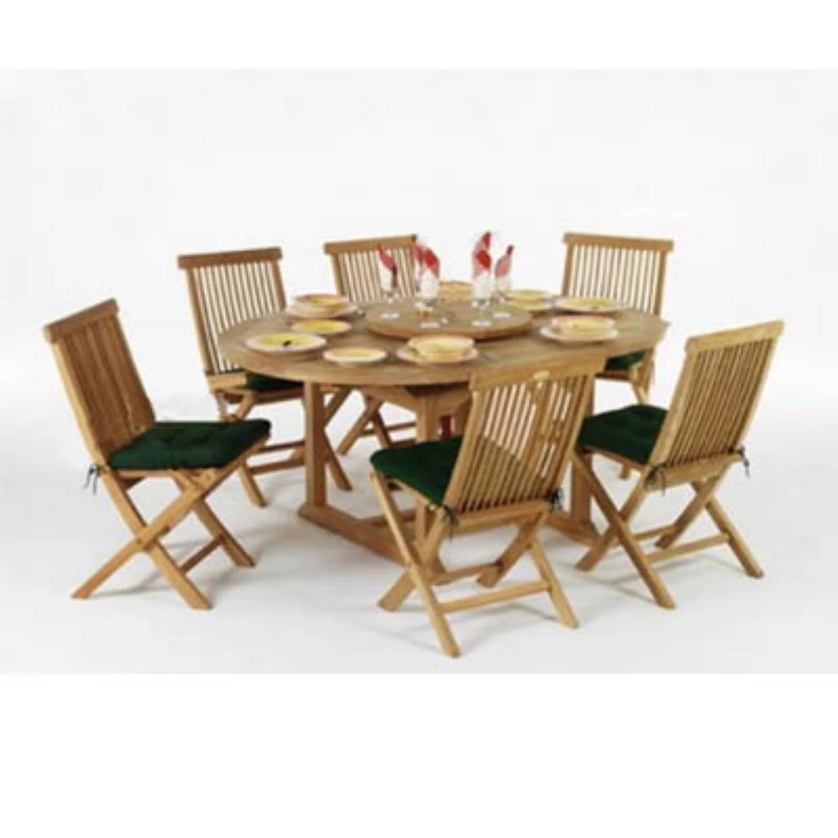 Teak Oval Folding Patio Dining Set L8276