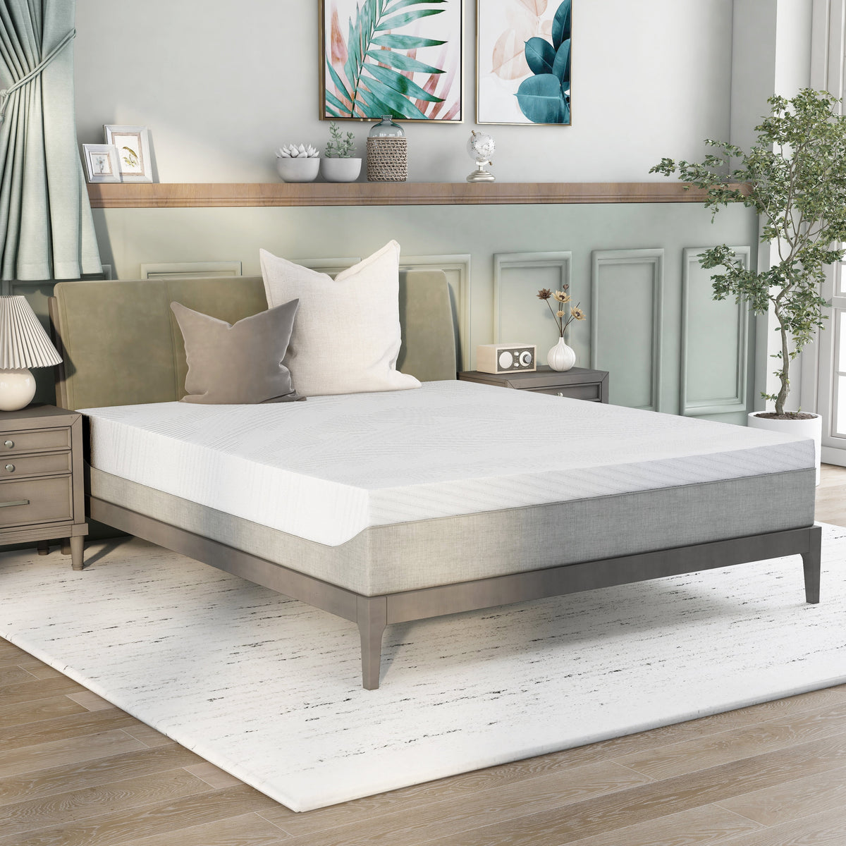 White 12-inch Memory Foam Mattress O5203