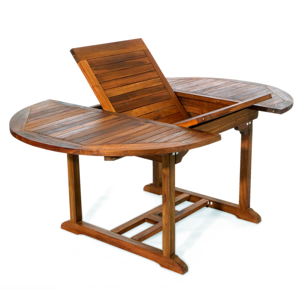 Teak Oval Folding Patio Dining Set L8276