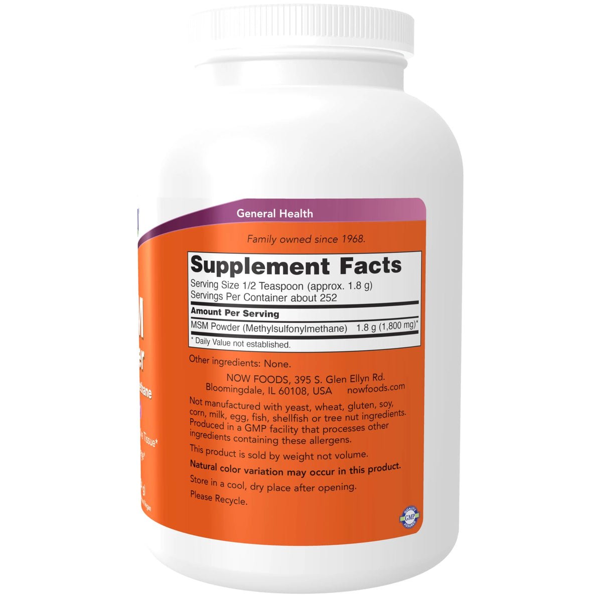 Msm (Methylsulfonylmethane) Powder 1-Pound G526